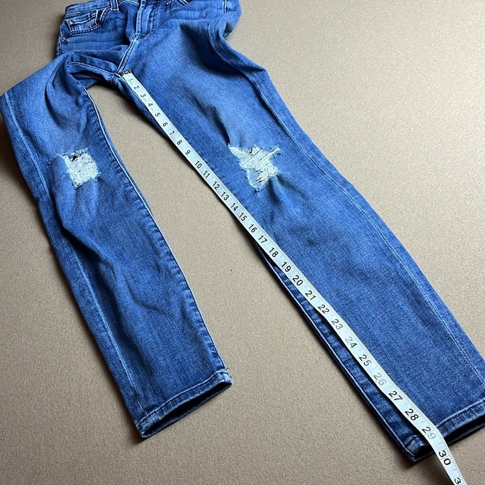 7 For All Mankind Distressed Skinny Jeans - 25 - Picture 7 of 13